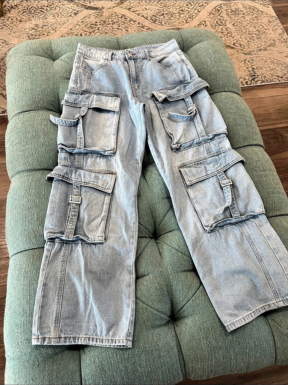 Forever 21 Cargo Jeans light wash - size 29 (4/6)